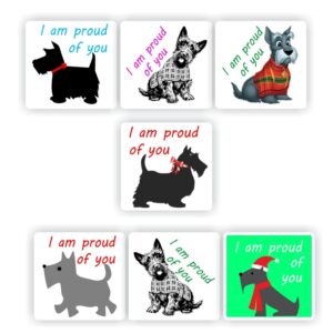 70 Teachers Reward Stickers – Scotty Dogs, I am proud of you!
