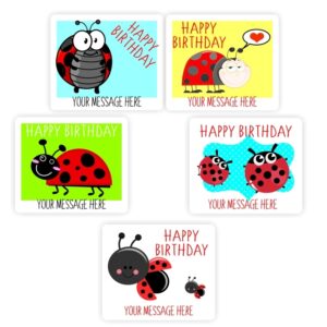 40 Happy Birthday stickers | Ladybirds