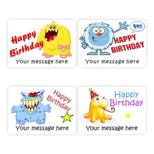 32 Happy Birthday stickers | Happy Monsters