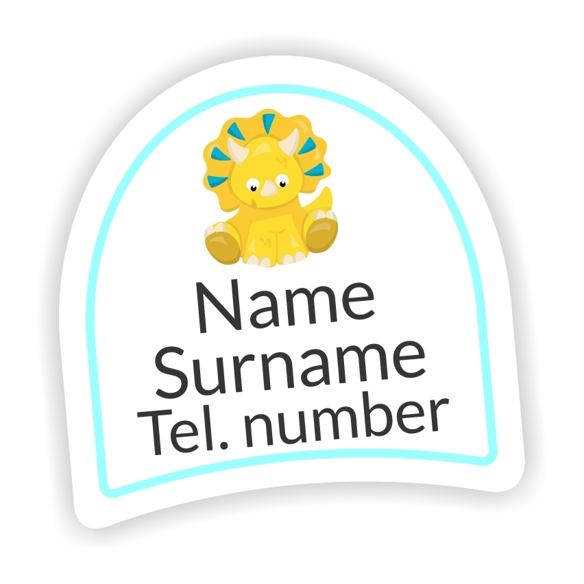 16 Personalised Shoe Labels | Dinosaur