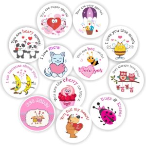 48 Valentines Day stickers | You are super special -Ladybugs, hearts, cupcakes, valentine love puns