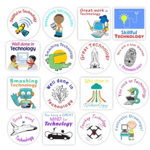 Technology Stickers | Robots, Drones, Shuttles & Circuits : Smashing Technology, Well Done in Technology