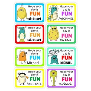 32 Large stickers | Monsters – Lunchbox notes to stick onto kids lunches