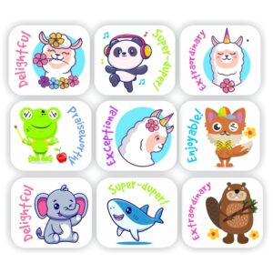 126 Teachers Reward Stickers-Llamas, Panda, Frogs- Super-dupa ! Delightful!