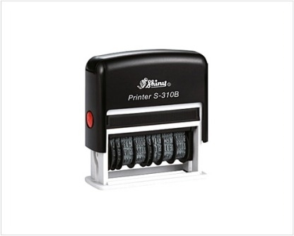 Dater + 7 Digit Nr + Text Stamp S-310B
