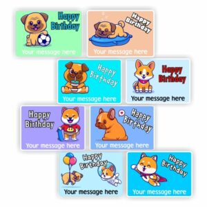 40 Happy Birthday stickers | Dogs