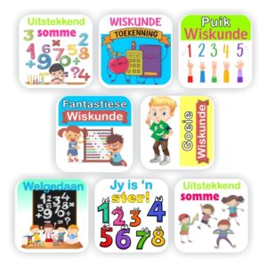 Afrikaans Wiskunde Plakkers | Getalle, Telraam & Sakrekenaar : Puik Wiskunde, Uitstekkend somme