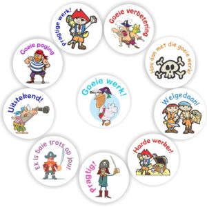 140 AfrikaansStickers | Pirates & Skulls-Welgedaan, Pragtige werk