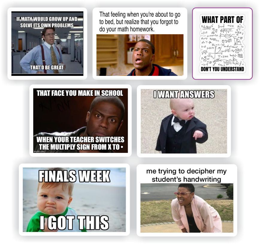 Teacher Reward Stickers S0320 – 36 Stickers-Meme Stickers, If Math would