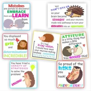 70 Growth Mindset Stickers | Hedgehogs: So proud of the risks you took! You didn give up