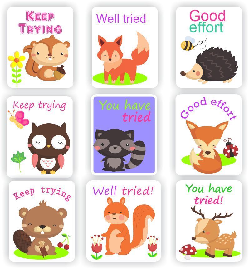 Teacher Reward Stickers S0301 – 120 Stickers- Woodland Animal Stickers