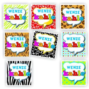 Zulu Stickers | Animal Print Speech Bubbles : Wenze kahle