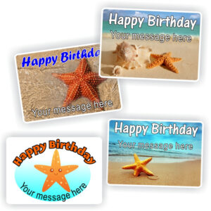 32 Happy Birthday |Star fish on the beach