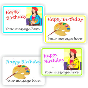 32 Happy Birthday stickers | Artist and Palette