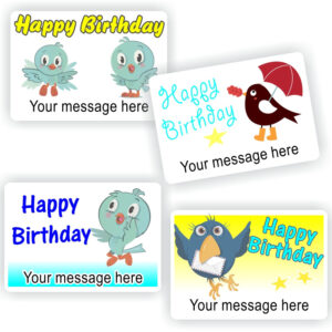 32 Happy Birthday stickers | Birds