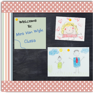 Classroom Borders — Dusty Pink Polka Dots & Stripes