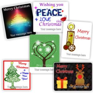 12 Merry Christmas labels Personalised with your name | Christmas tree, Candles