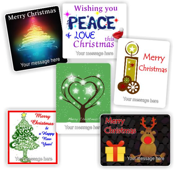 12 Merry Christmas labels Personalised with your name | Christmas tree, Candles