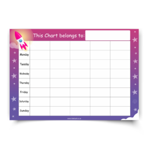 Star Chart — Pink & Purple Rocket