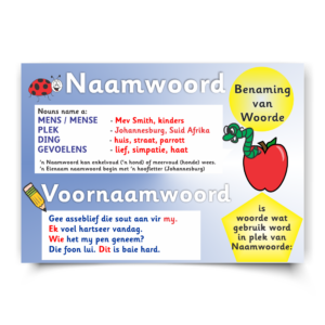 Afrikaans Poster — Naamwoorde & Voornaamwoorde
