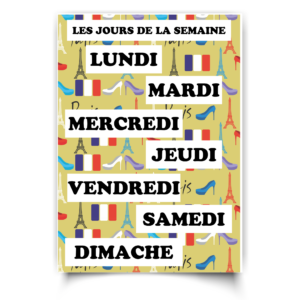 French Poster — Les Jours de la Semaine