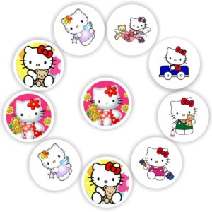 Mini White Kitty Stickers | Teddy Bear, Flowers, Car, Angel Wings