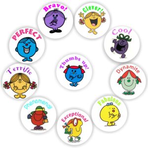 Mini Praise Character Stickers | Bravo, Clever, Terrific, Perfect
