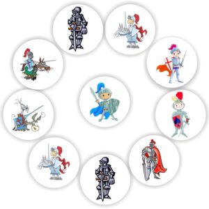 Mini Knight Stickers | Knights in Armour, Shields, Swords & Jousting
