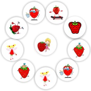 Mini Strawberry Stickers | Strawberries, Strawberry Fairy & Skateboarder