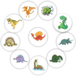 Mini Dinosaur Stickers | T-Rex, Triceratops, Stegosaurus, Pterodactyl