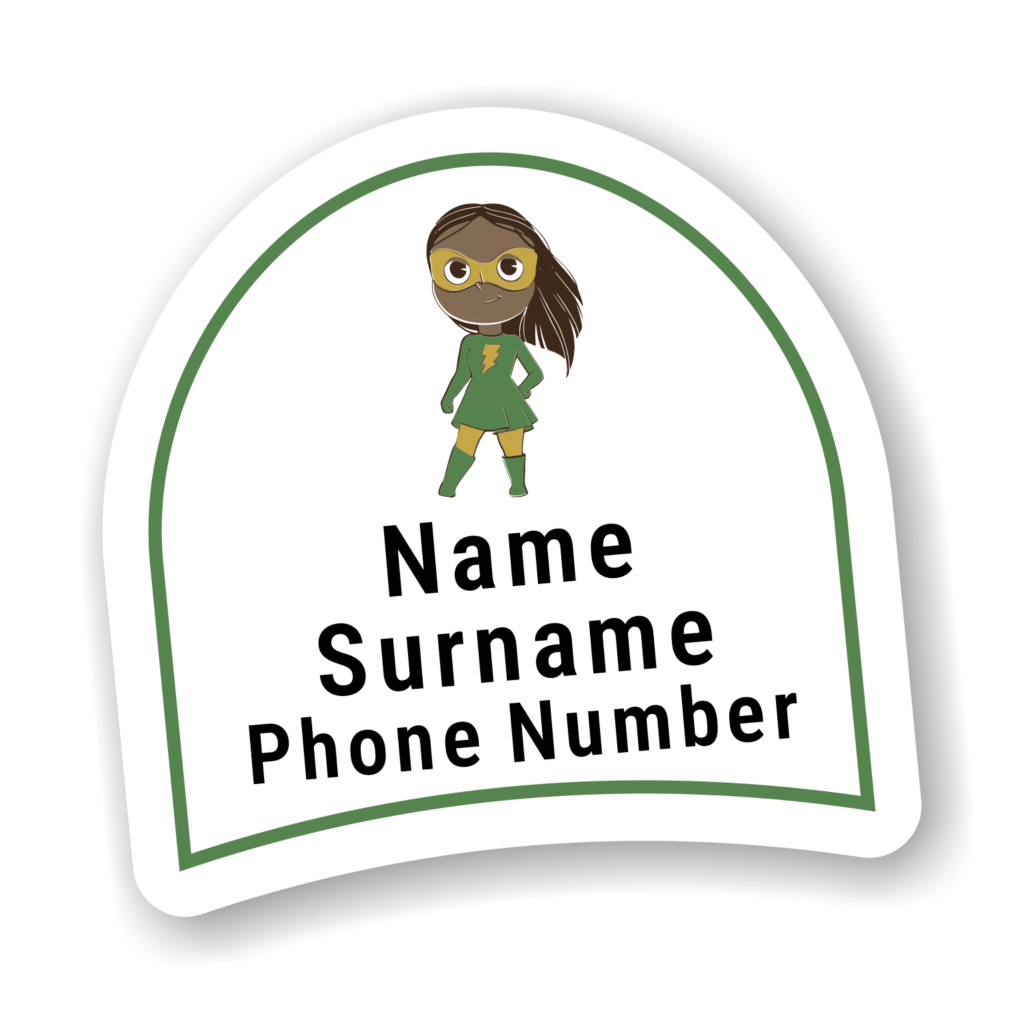 Super Hero Girl School Label Kit