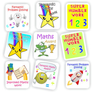 120 Maths Stickers | Trophy, Star, Rocket, Sums : Fantastic problem solving