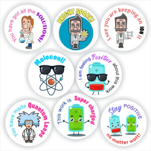 80 Natural Science Stickers | Scientist Einstein :Bright spark, Molecool!