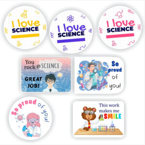 88 Natural Science Stickers | I Love Science, Teddy Lab technician