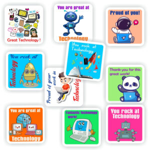 140 Technology Stickers | Robots, PCs, Laptops : You are great @ Technology