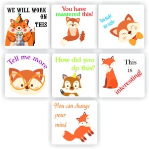 70 Teachers Reward Stickers – Foxes, You make me smile!