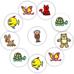 408 Economy reward teacher’s stickers – Dogs, fish, teddy bears