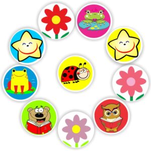 408 Economy reward teacher’s stickers -Stars, ladybugs, flowers & bears