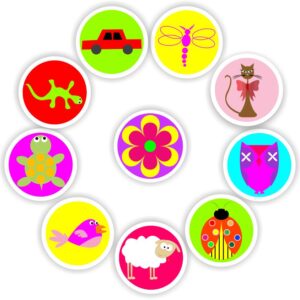 408 Economy reward teacher’s stickers- Flowers, owls, cats, tortoises