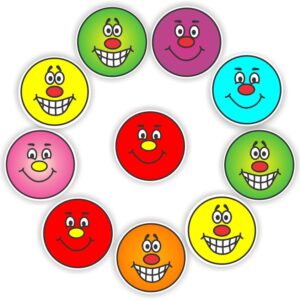 408 Economy reward teacher’s stickers-Colourful Happy faces