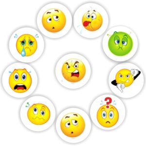 408 Economy reward teacher’s stickers -Sad faces-Correcting bad behaviour or work