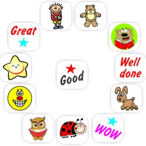 408 Economy reward teacher’s stickers -Animals and words to praise