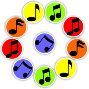 65 Music Stickers | Colourful ,Musical notes Quaver, Beam Note