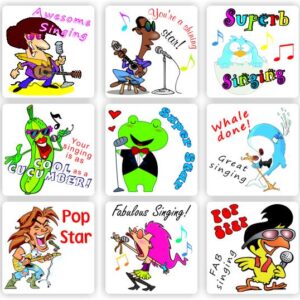 140 Music Stickers |Funny Rock Stars, Elvis, Singers, Pop star : Awesome singing