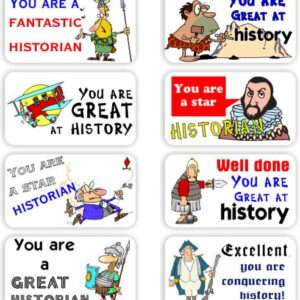 65 Stickers | History: Cavemen, Vikings, Great Historian & Soldiers